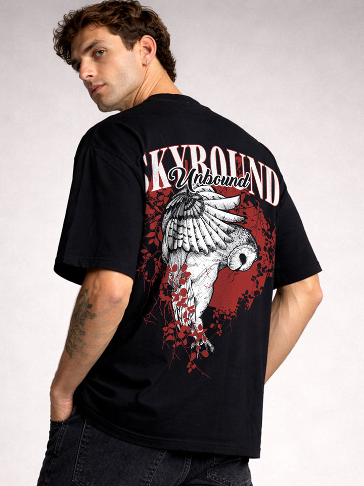 SKYBOUND Men Printed Oversized T-Shirt