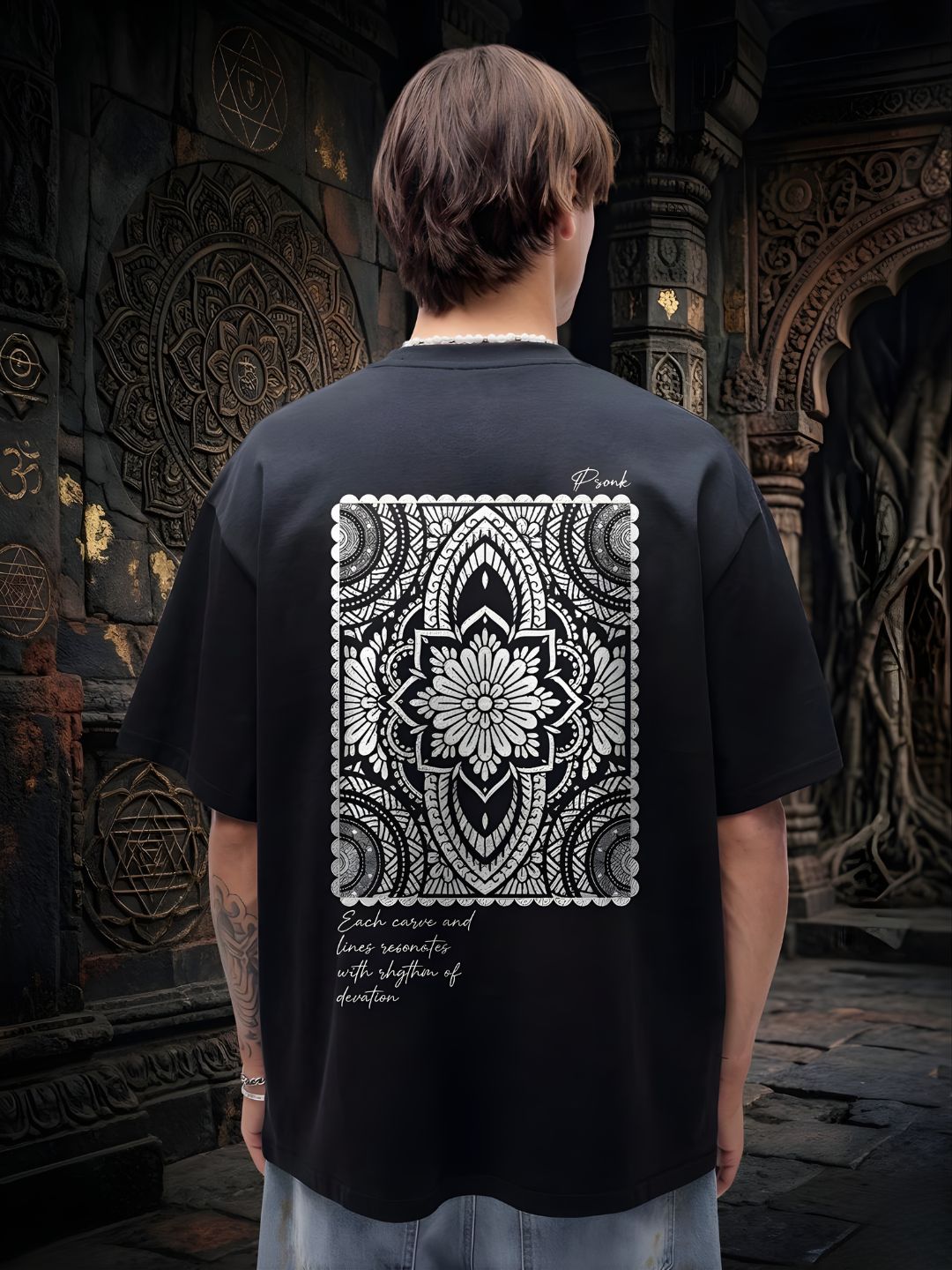 Divine Men Printed Oversized T-Shirt