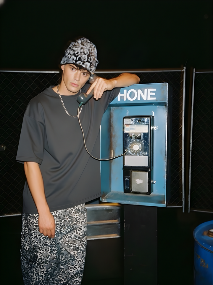 Solid Men Oversized T-Shirt - Dark Grey