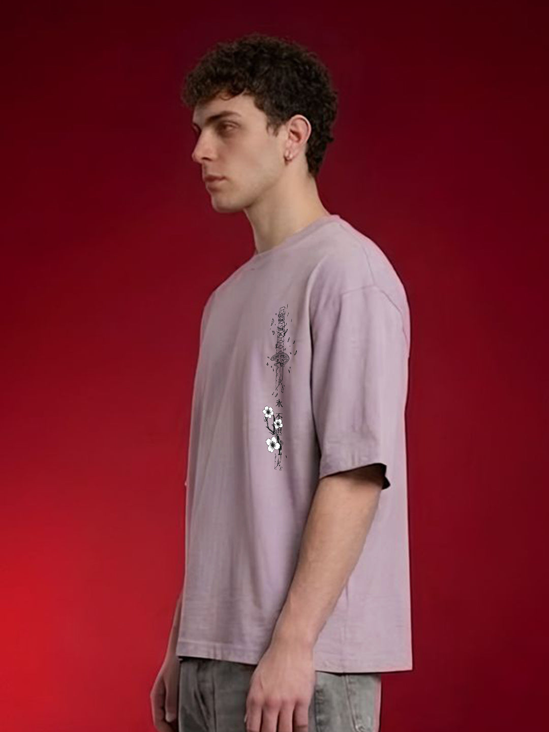 BLOOMING HONOR Men Oversized T-Shirt