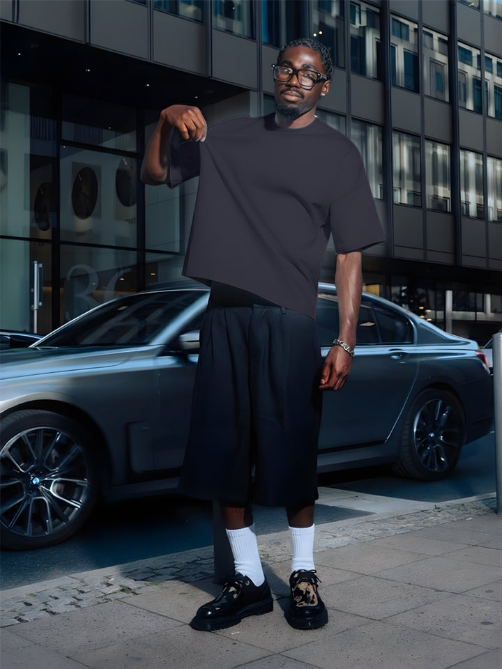 Solid Men Oversized T-Shirt - Classic Navy