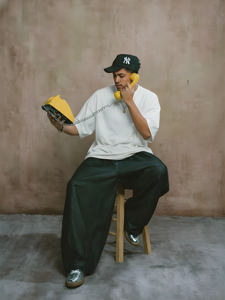 Solid Men Oversized T-Shirt - Off White