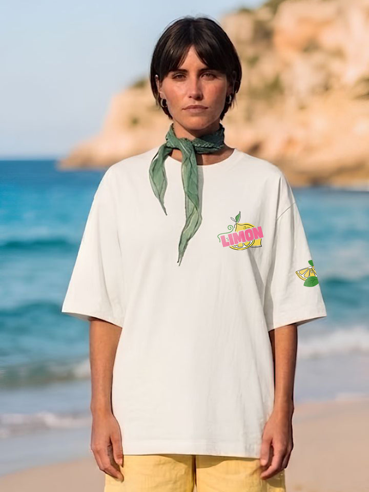 Limon Cello Women Printed Oversized T-Shirt