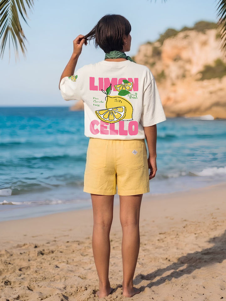 Limon Cello Women Printed Oversized T-Shirt