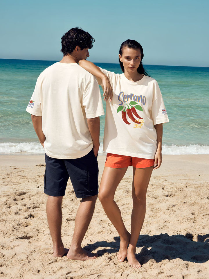 Serrano Chilly Men Printed Oversized T-Shirt