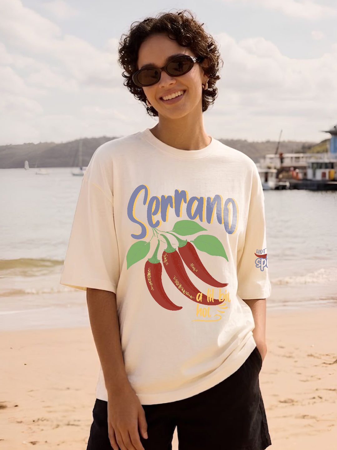 Serrano Chilly Women Printed Oversized T-Shirt