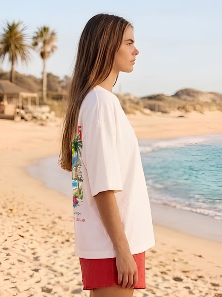 Club 1975 Women Printed Oversized T-Shirt