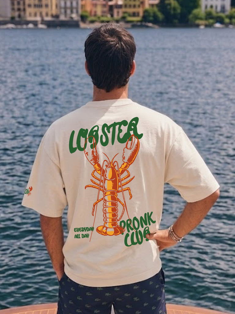 Lobster Men Printed Oversized T-Shirt – pronk.in