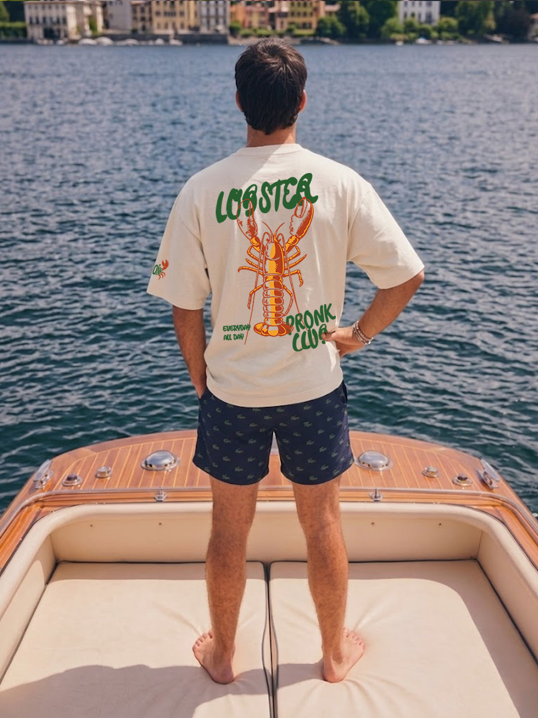 Lobster Men Printed Oversized T-Shirt
