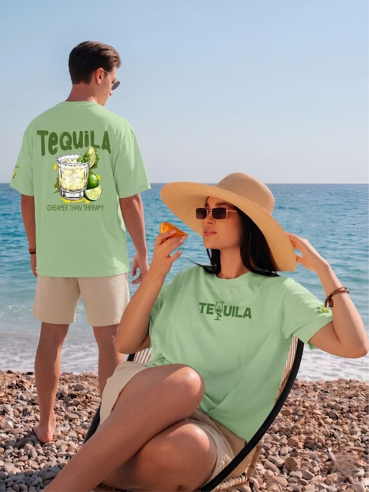 Tequila Men Printed Oversized T-Shirt