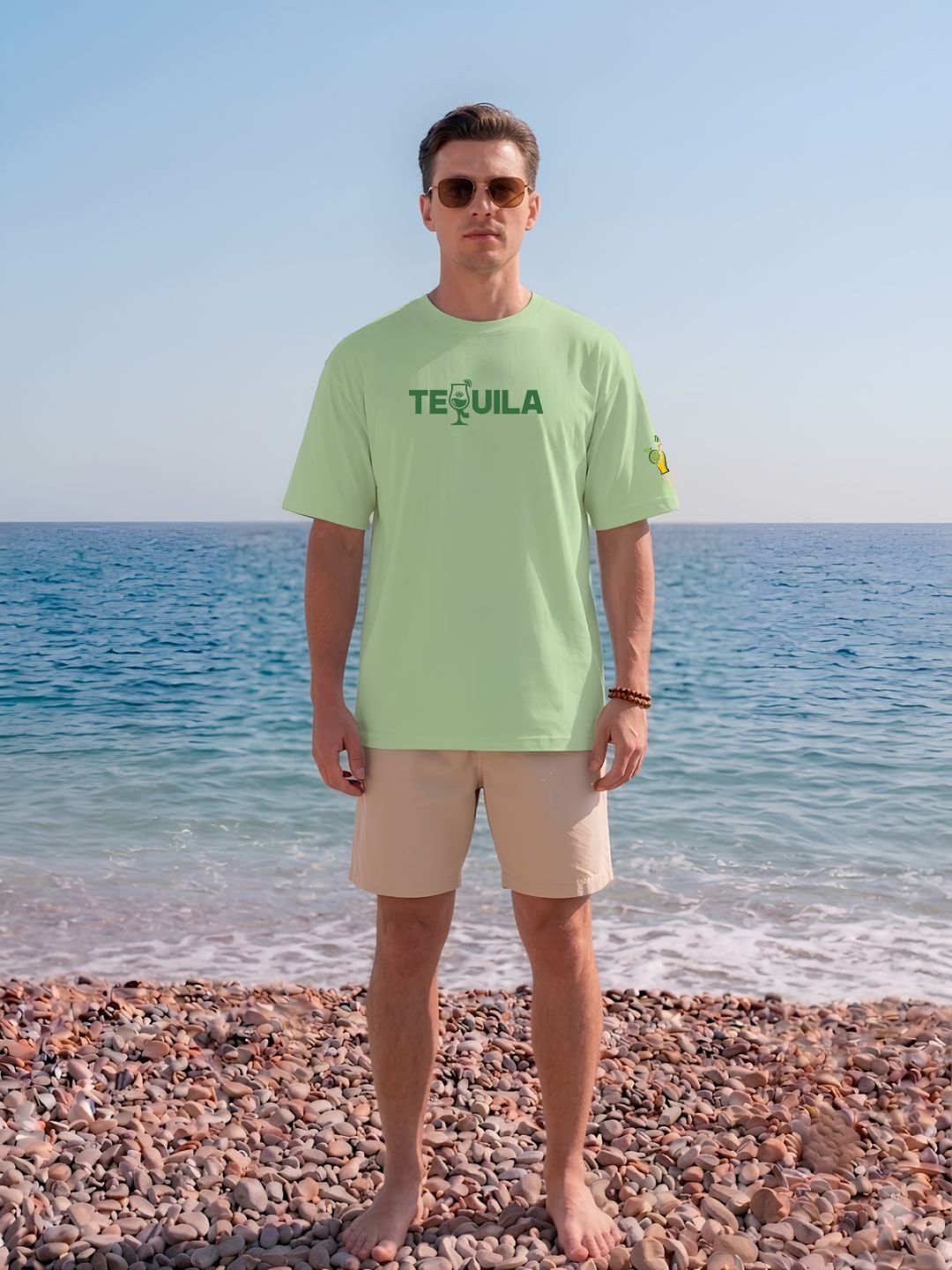 Tequila Men Printed Oversized T-Shirt