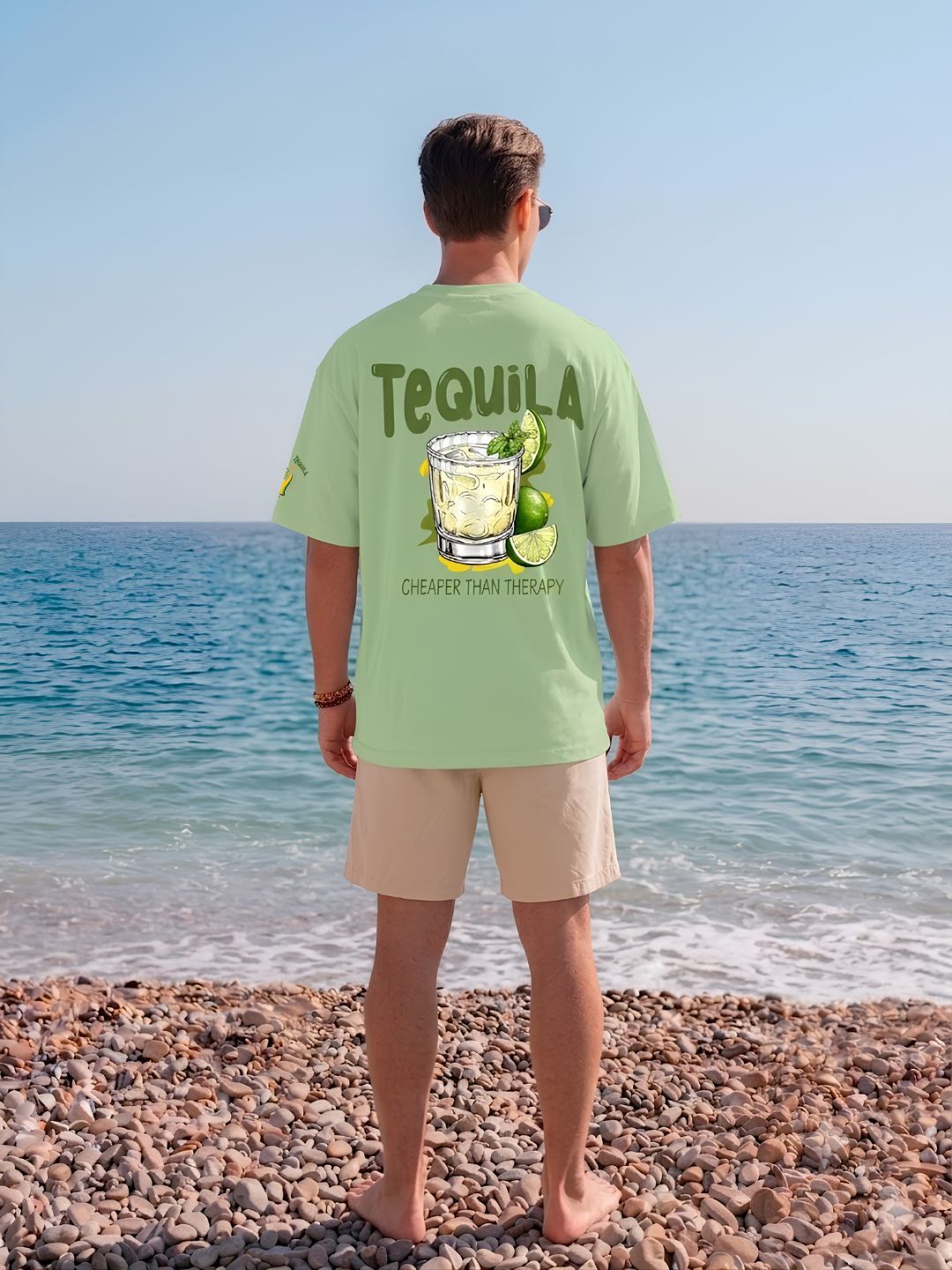 Tequila Men Printed Oversized T-Shirt