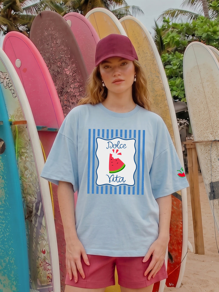 Dolce Vita Women Printed Oversized T-Shirt