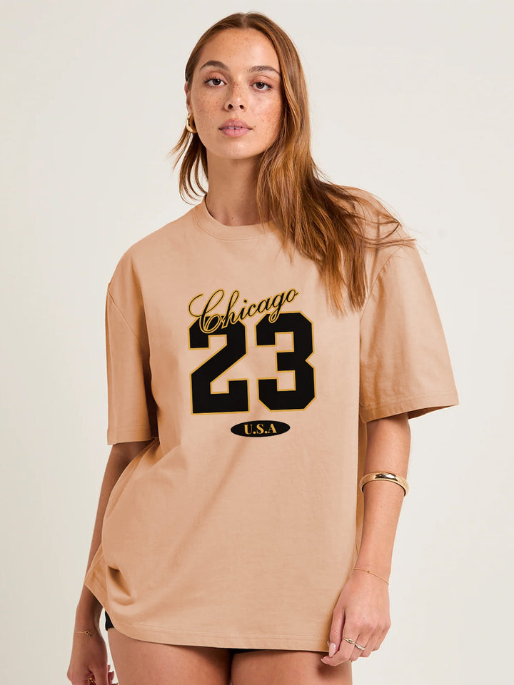 STATEPLAY 23 Women Graphic Oversized Printed T-Shirt