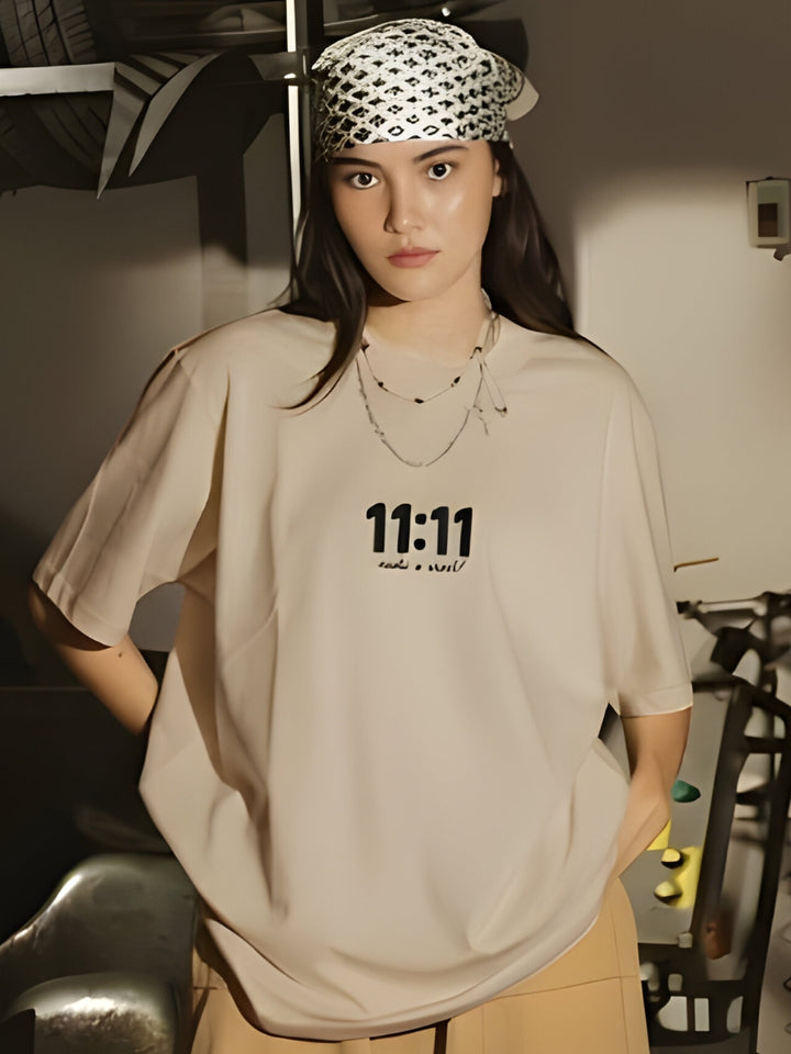 MAKE A WISH Women Oversized Graphic T-Shirt