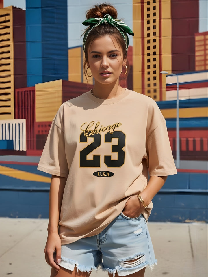 STATEPLAY 23 Women Graphic Oversized Printed T-Shirt