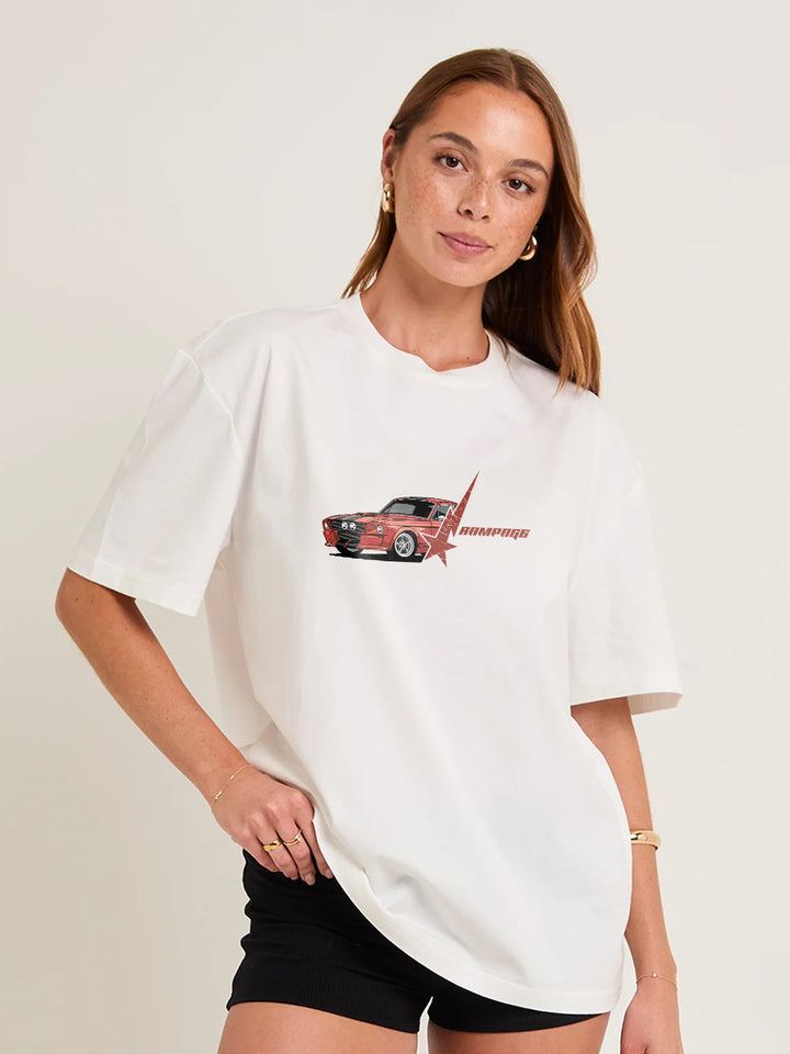 Rampage Women Graphic Oversized Printed T-Shirt