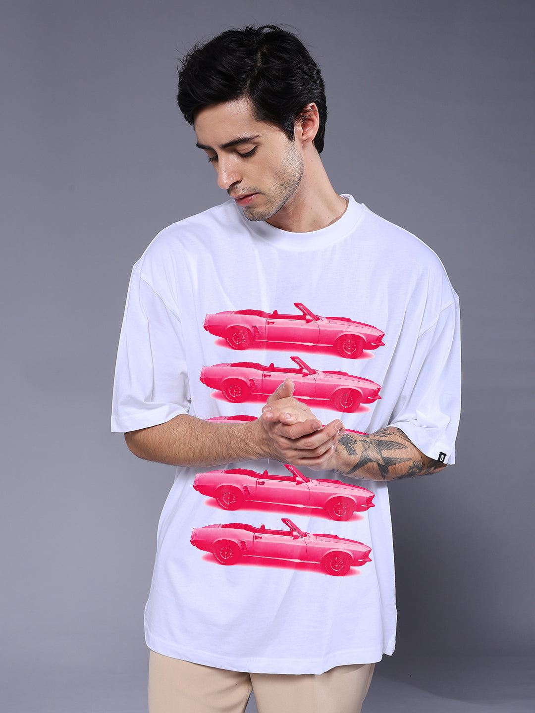 VELOCITY VIBES YOU Men Printed Oversized T-Shirt