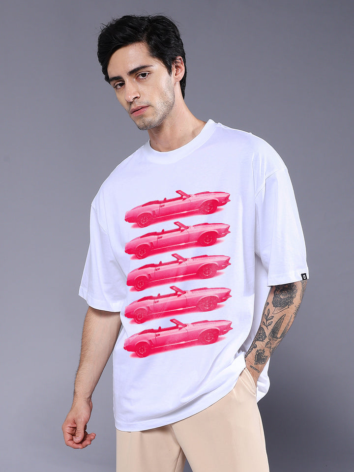 VELOCITY VIBES YOU Men Printed Oversized T-Shirt