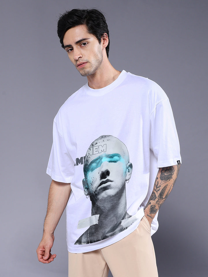 URBAN ICON YOU Men Printed Oversized T-Shirt