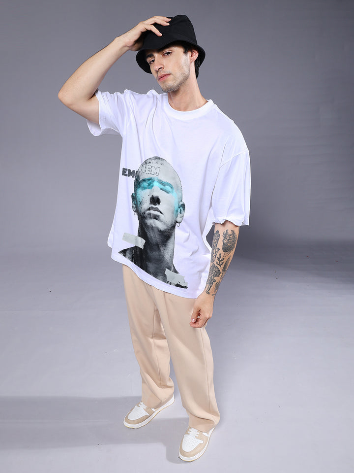 URBAN ICON YOU Men Printed Oversized T-Shirt