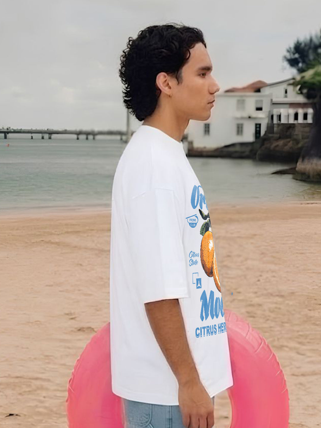 Citrus Heritage Men Printed Oversized T-Shirt