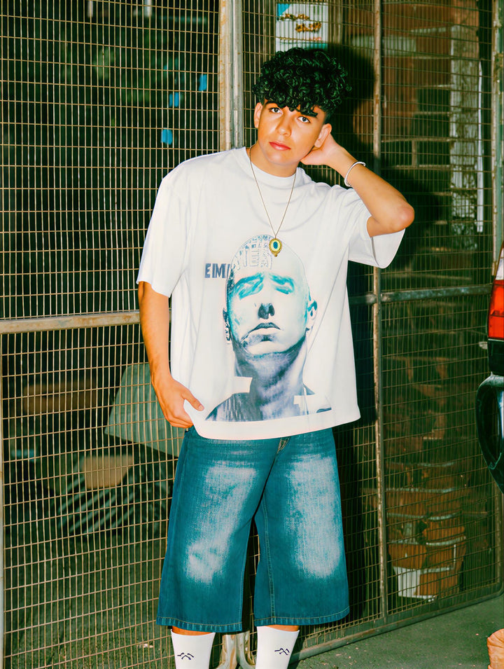 URBAN ICON YOU Men Printed Oversized T-Shirt