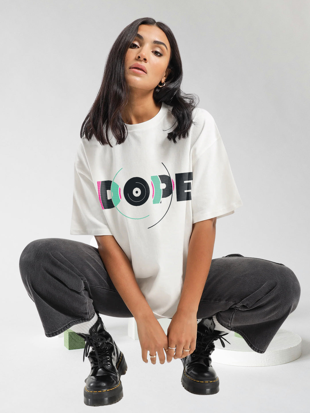 DOPE Women Printed Oversized T-Shirt