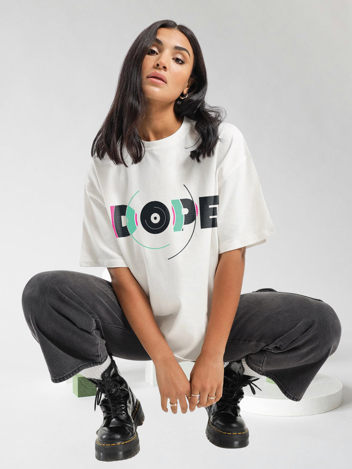 DOPE Women Printed Oversized T-Shirt