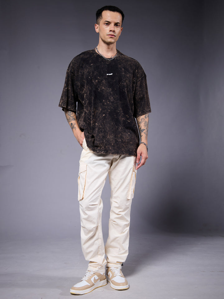 FADED DREAMS Men Retro Wash Oversized T-Shirt