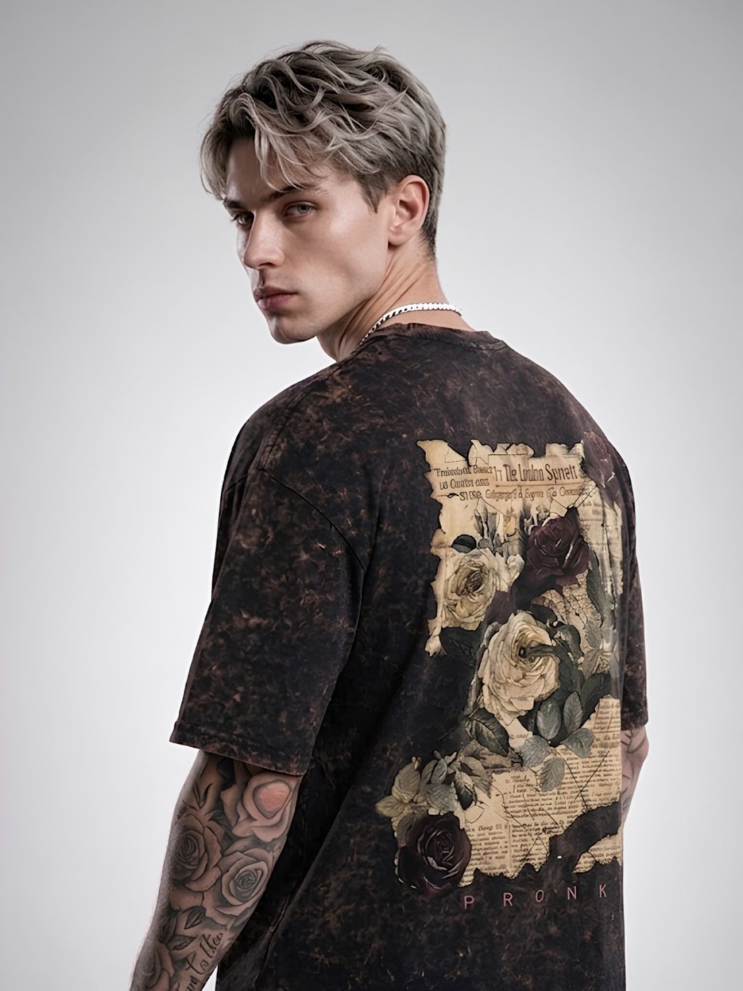 FADED DREAMS Men Retro Wash Oversized T-Shirt