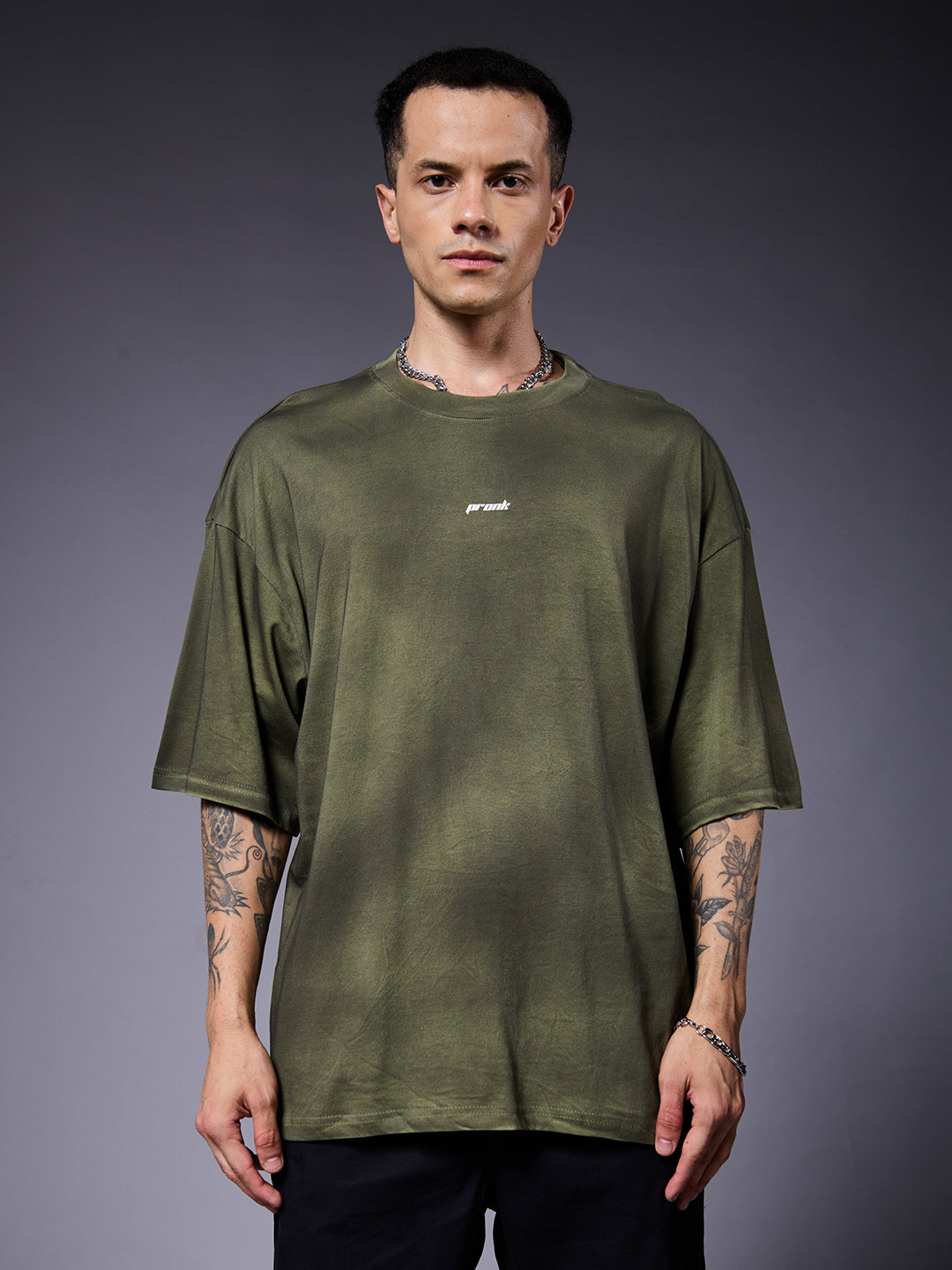VIPERBLOOM Men Retro Wash Oversized T-Shirt