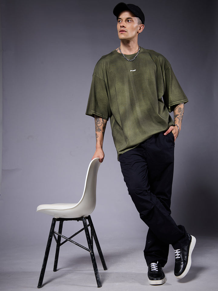 VIPERBLOOM Men Retro Wash Oversized T-Shirt