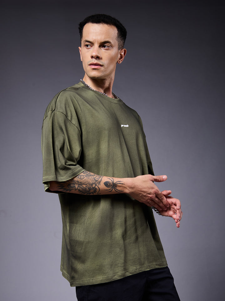 VIPERBLOOM Men Retro Wash Oversized T-Shirt