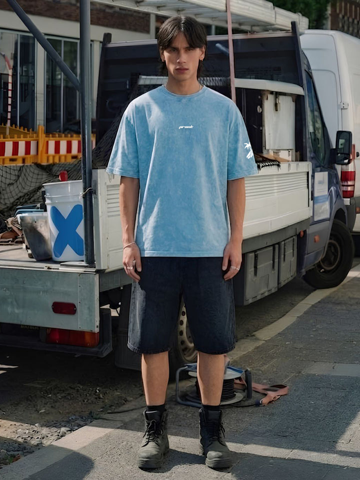 Malibu Vibe Men Retro Wash Oversized T-Shirt