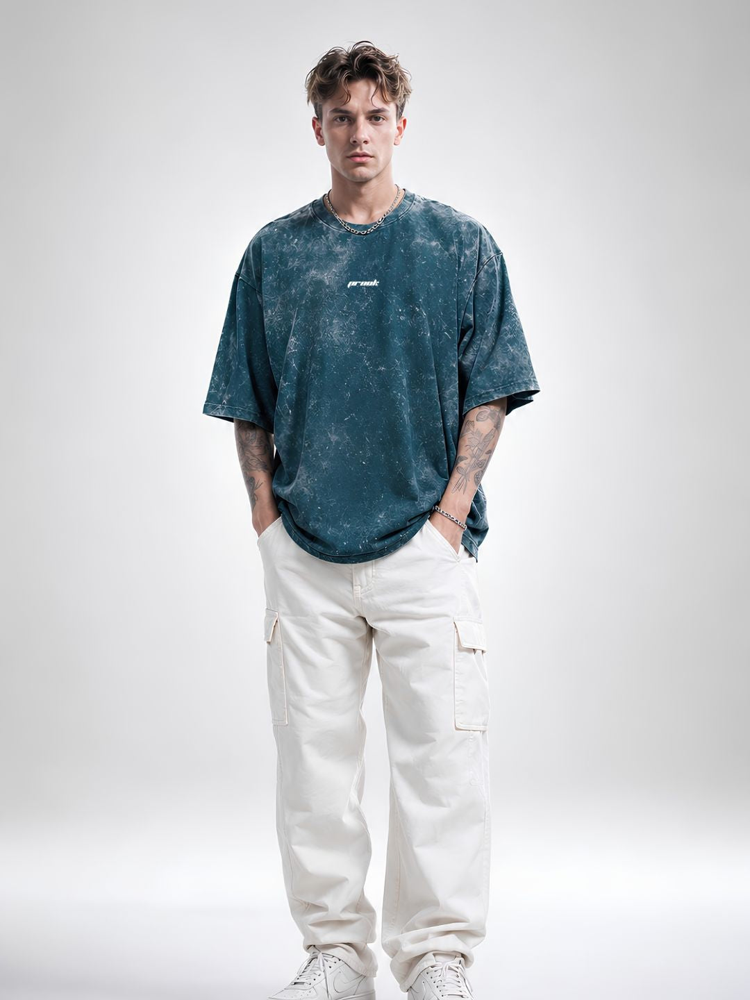 PREDATOR Men Retro Wash Oversized Fit T-Shirt
