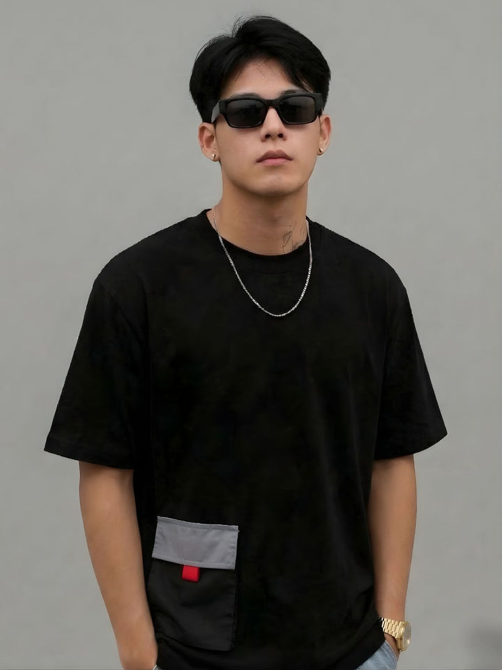 Cargo T-Shirt For Men -Black