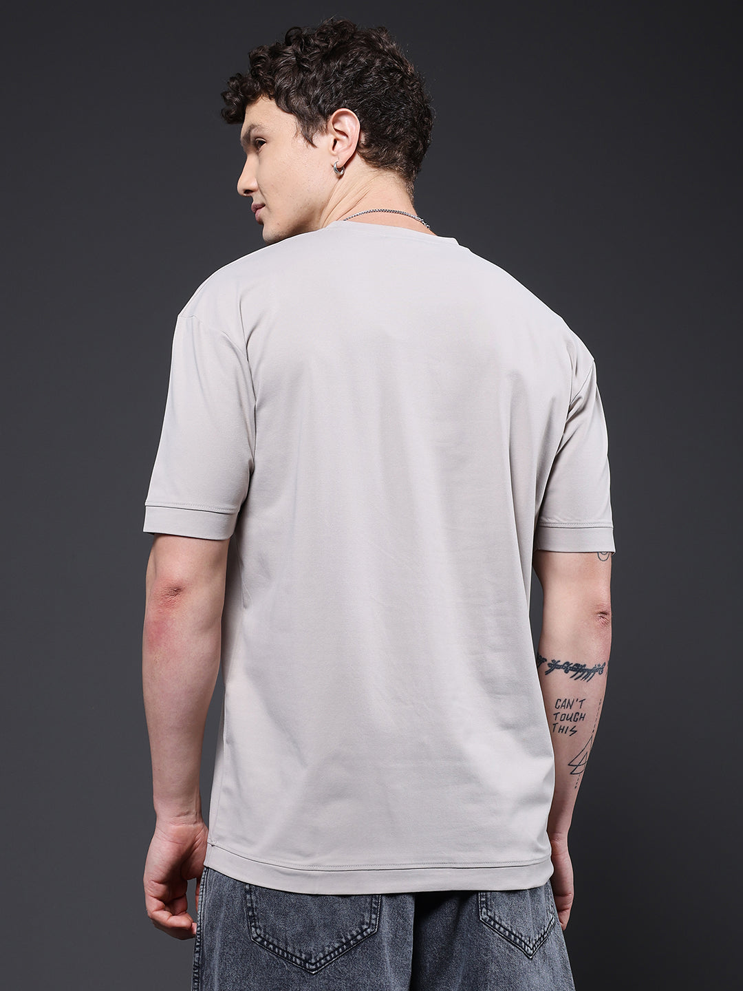 Hamo Men Oversized T-Shirt - Ash Grey