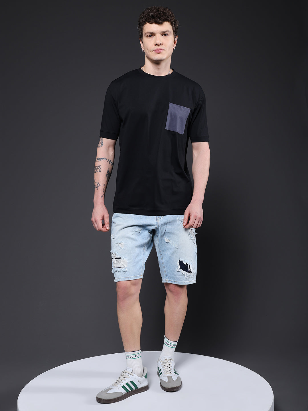 Hamo Men Oversized T-Shirt - Black