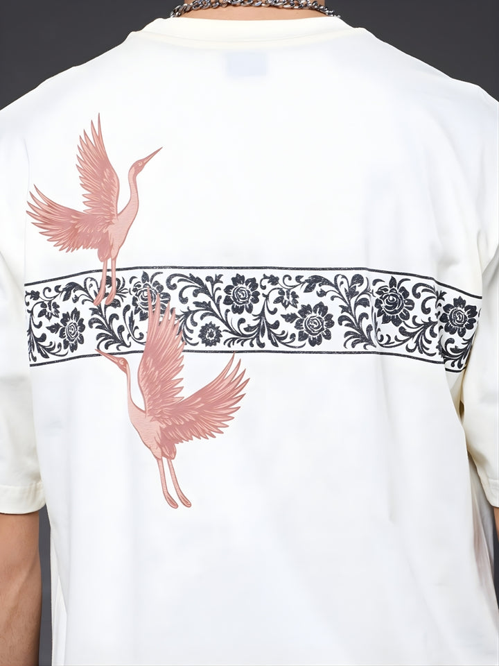 Mandala Roots Puff Printed Men Premium Oversized T-Shirt