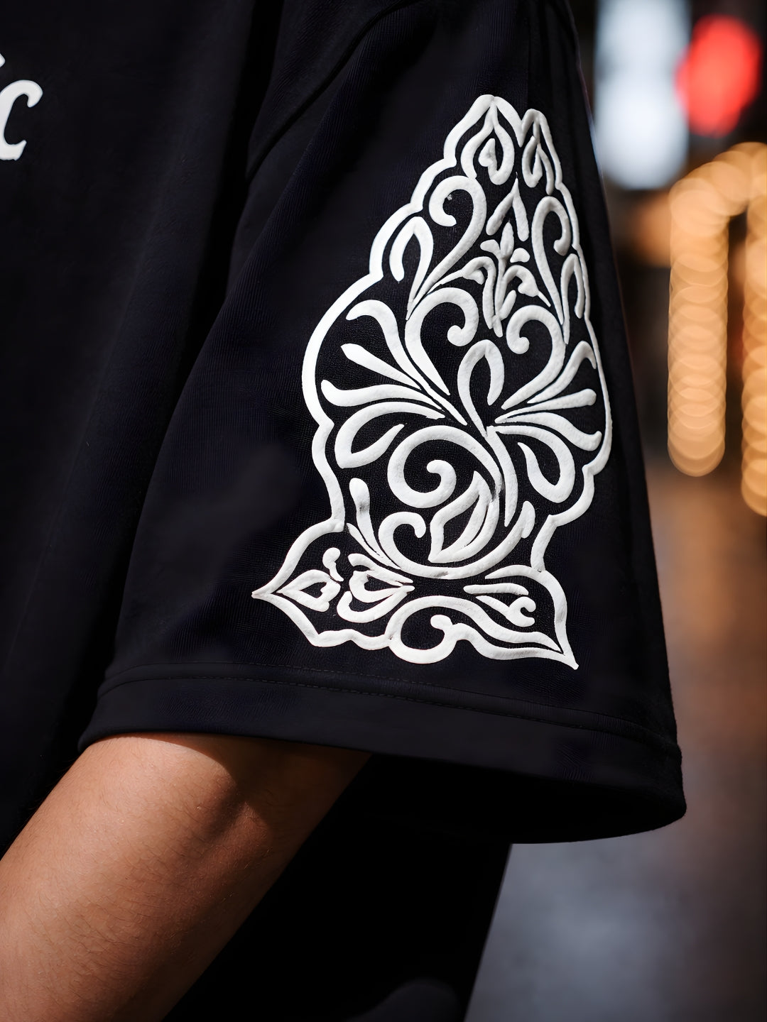 Far From Basic Puff Printed Men Premium Oversized T-Shirt