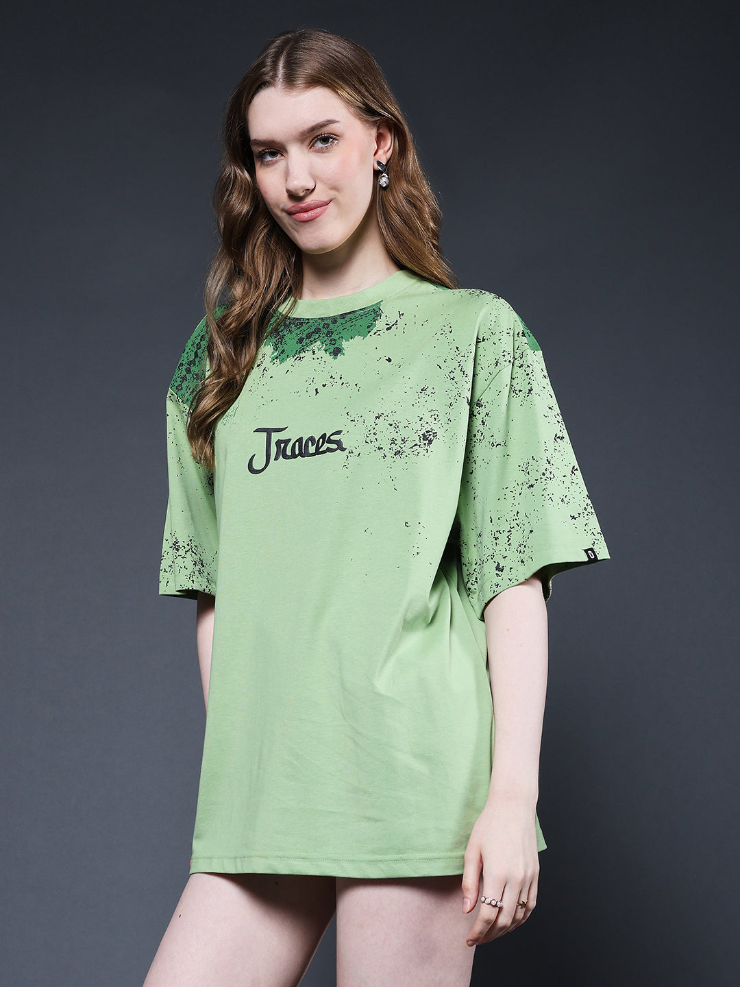 Memories Puff Printed Women Premium Oversized T-Shirt