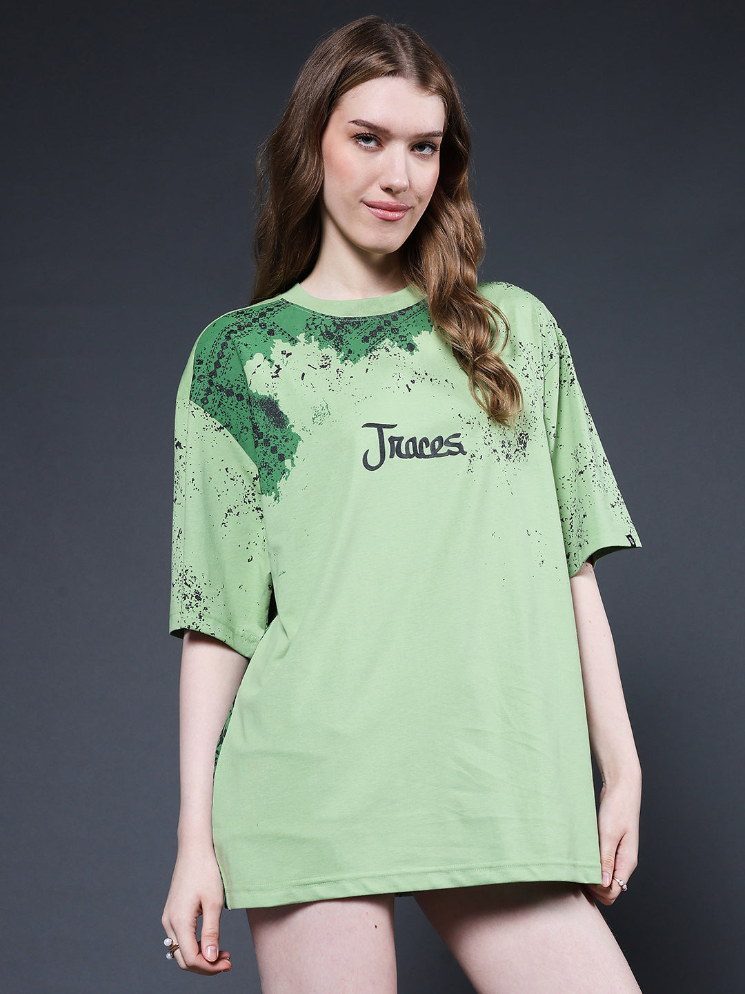 Memories Puff Printed Women Premium Oversized T-Shirt