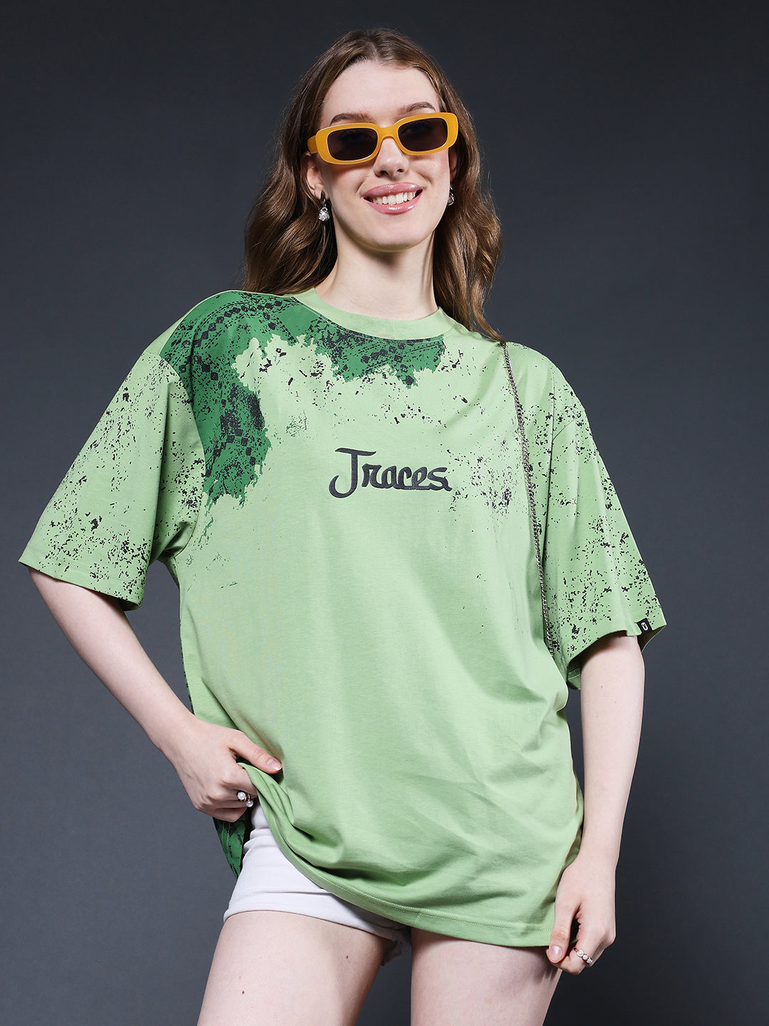 Memories Puff Printed Women Premium Oversized T-Shirt