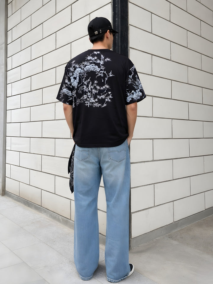 Mandala Roots Puff Printed Men Premium Oversized T-Shirt