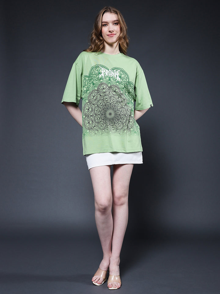 Mandala Roots Women Premium Oversized T-Shirt