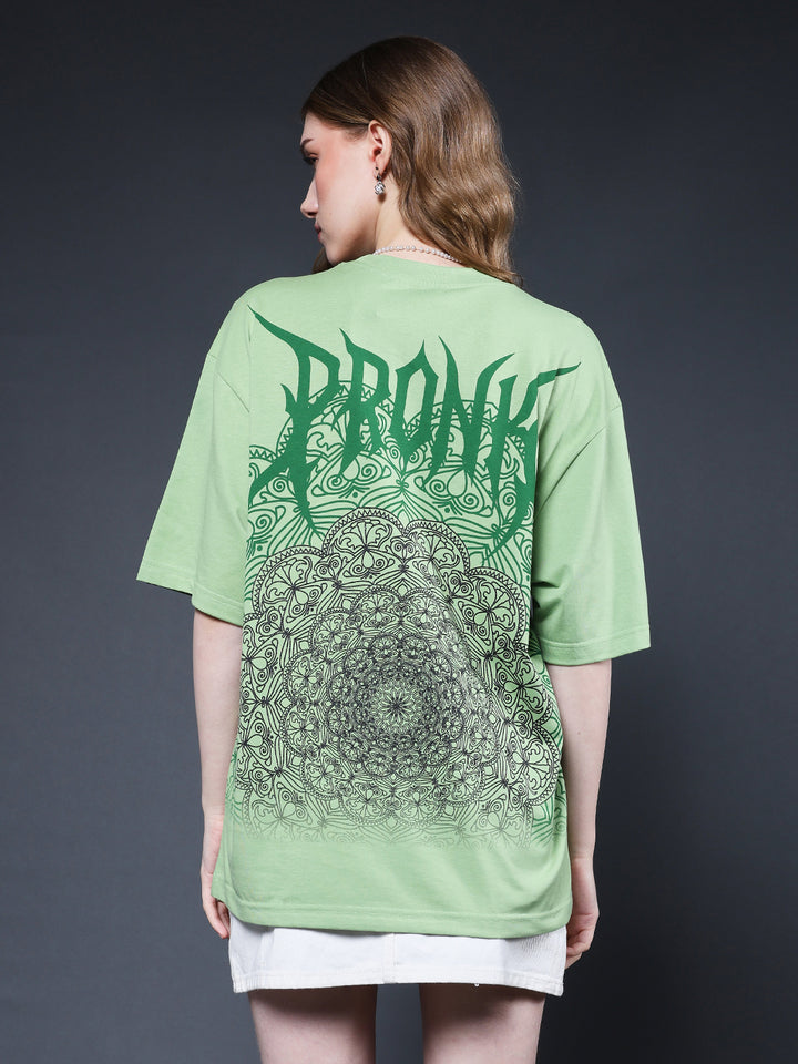 Mandala Roots Women Premium Oversized T-Shirt