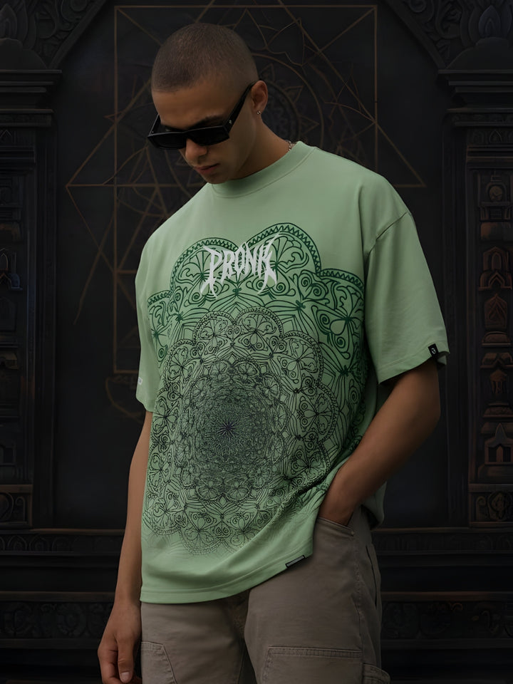 Mandala Roots Men Premium Oversized T-Shirt