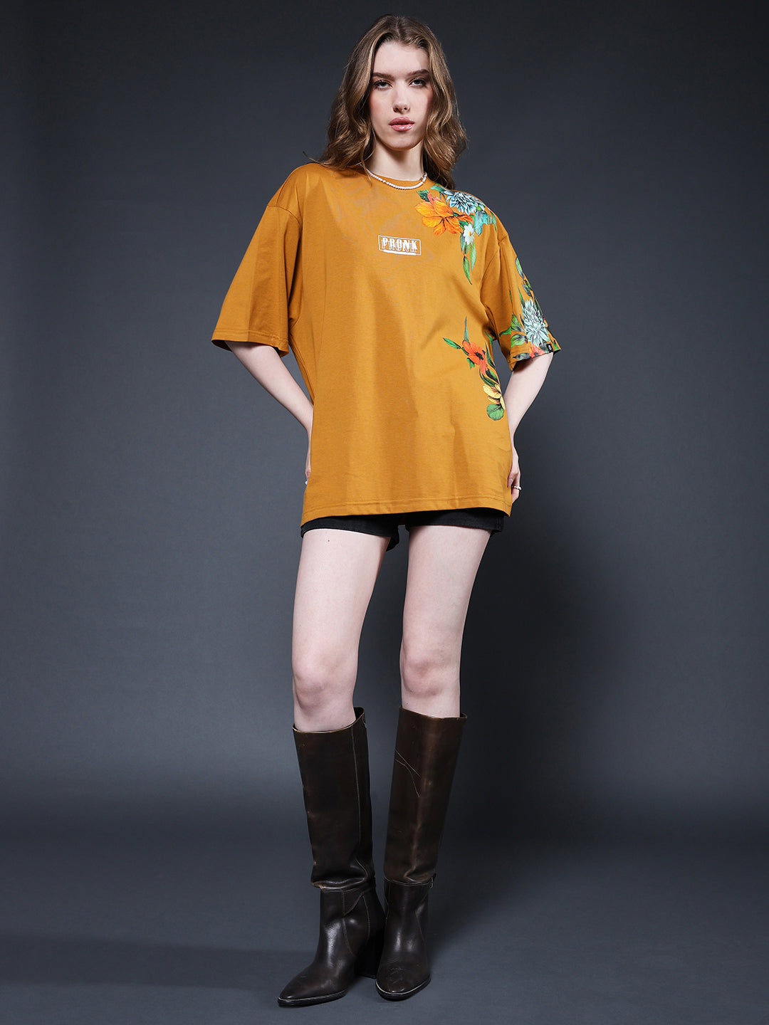 Mandala Roots Women Premium Oversized T-Shirt