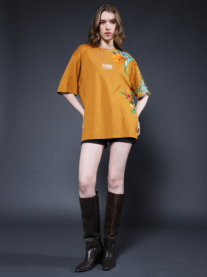 Mandala Roots Women Premium Oversized T-Shirt